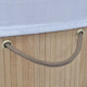 vidaXL Laundry Basket Laundry Hamper with Lid Dirty Clothes Basket Oval Natural
