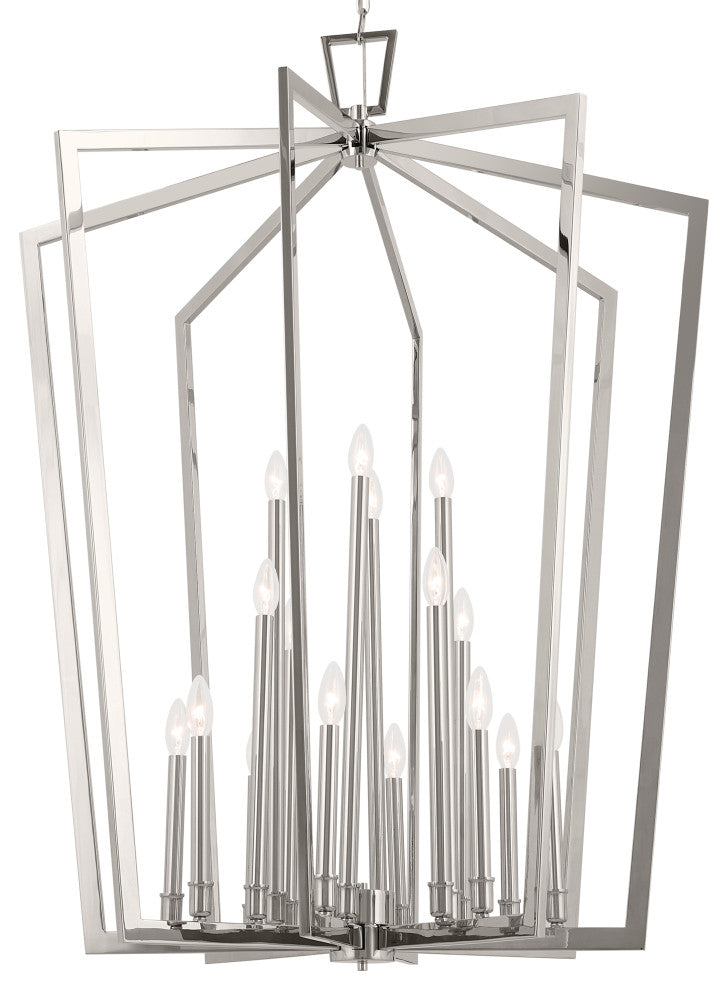Kichler Abbotswell 49" 16 Light Foyer Pendant, Polished Nickel, 43499PN