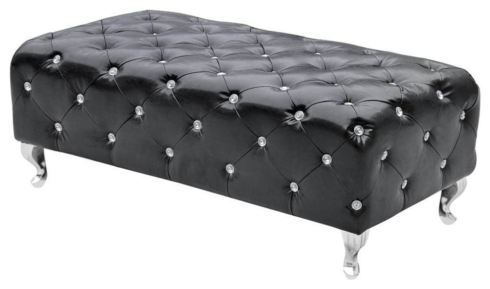 Modern Classics Tufted Bench, Black