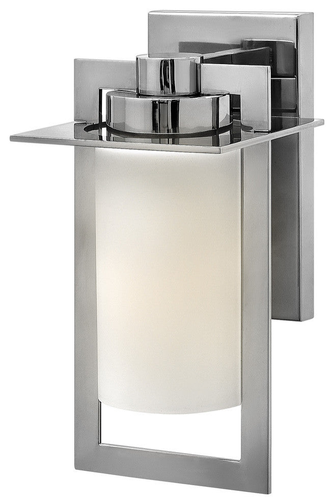 Hinkley Colfax Outdoor Small Wall Mount Lantern, Polished Stainless Steel