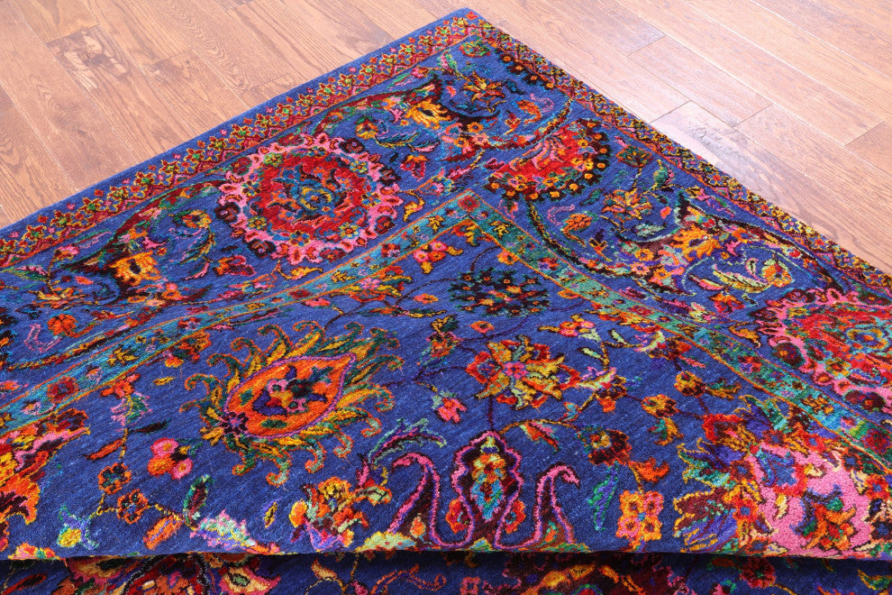 9' 0" X 11' 11" Persian Handmade Wool & Silk Rug - Q15972