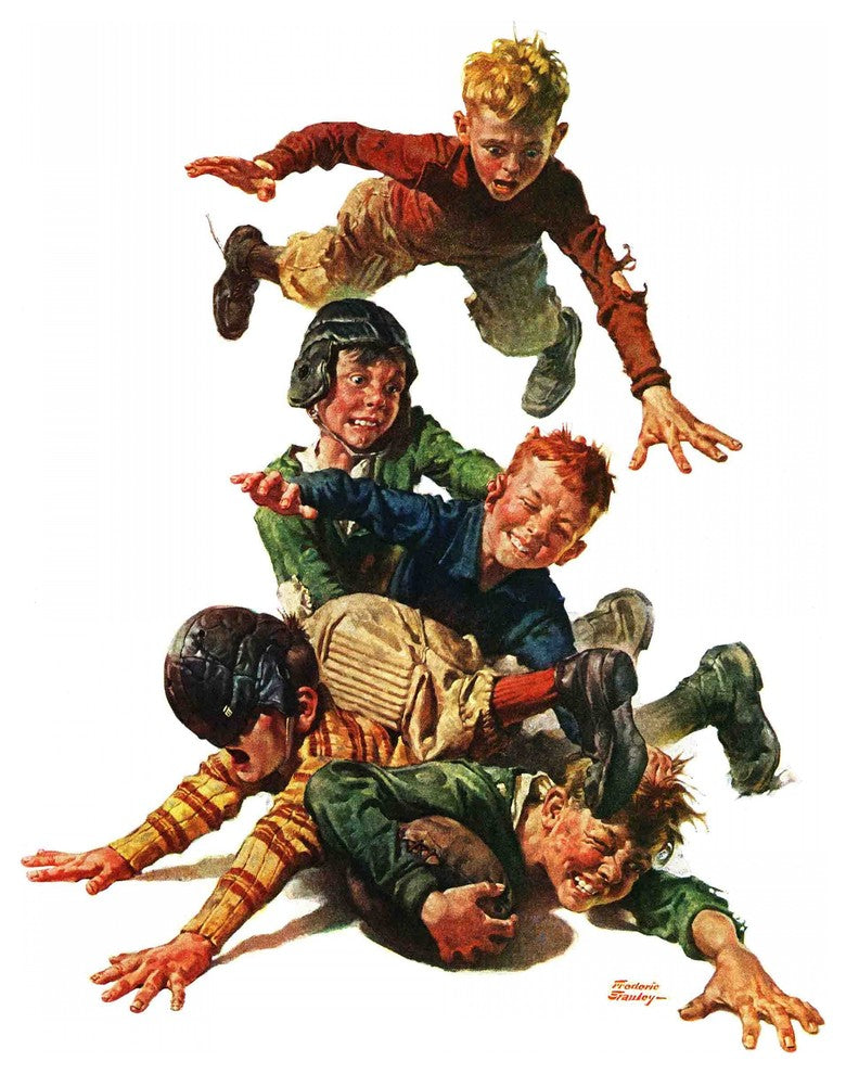 "Tackle" Painting Print on Canvas by Frederic Stanley