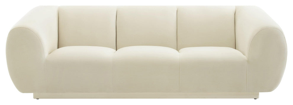 Emmet Cream Velvet Sofa