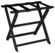 HomeRoots Earth Friendly Black Folding Luggage Rack With Black Straps