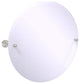 Carolina Crystal Frameless Round Tilt Mirror, Beveled Edge, Satin Nickel