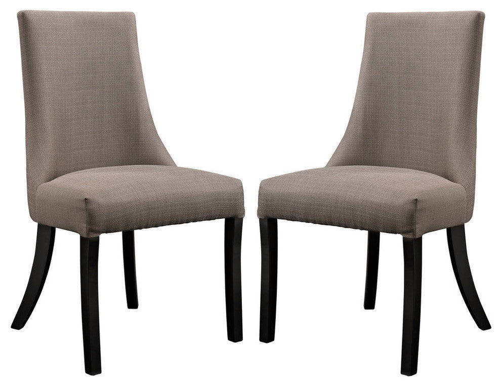 Modern Contemporary Kitchen Dining Side Chair Set of 2 Gray