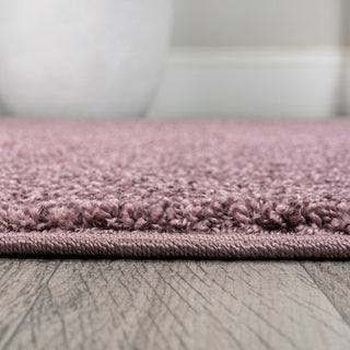 Haze Solid Low-Pile Runner Rug, Light Purple, 4 X 6 Oval