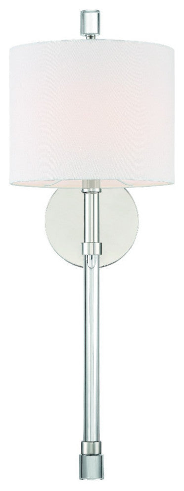 Rachel 1 Light Polished Nickel Wall Sconce