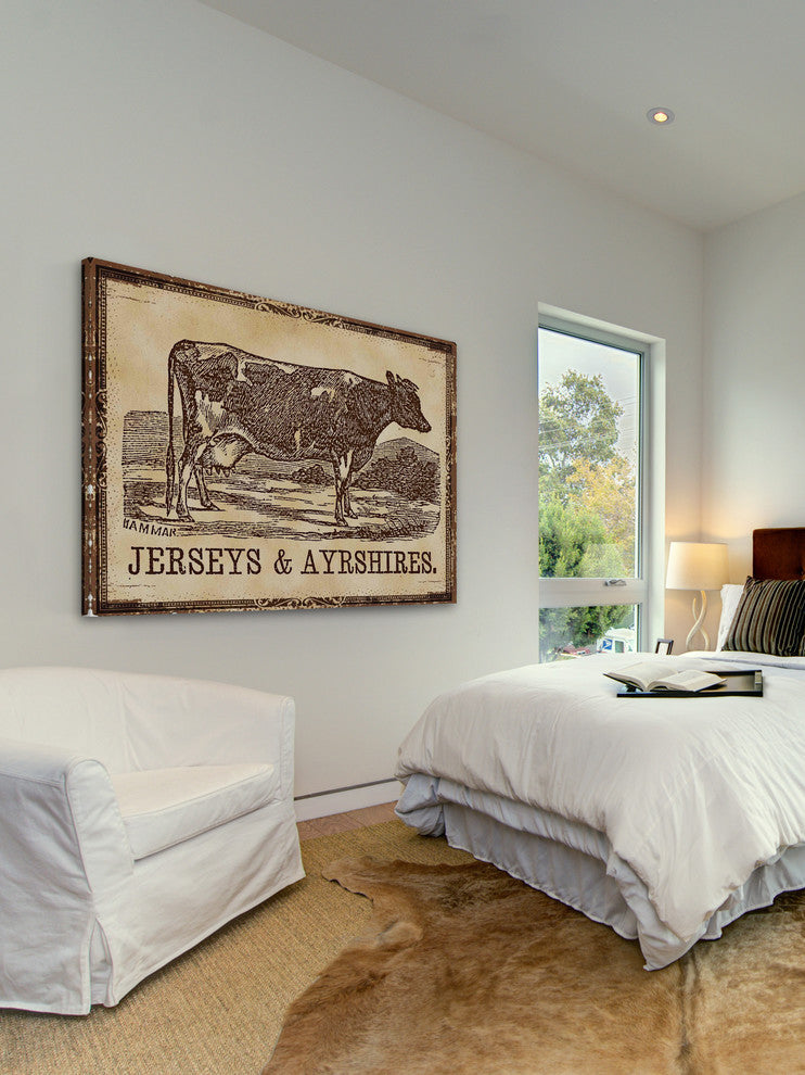 "Cows Jerseys" Painting Print on Canvas