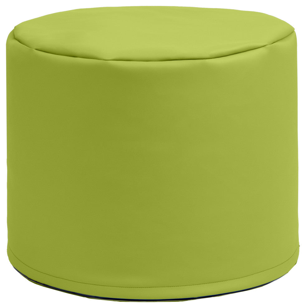 Jaxx Spring Modular Pouf Bean Bag Seat, Premium Vinyl - Green