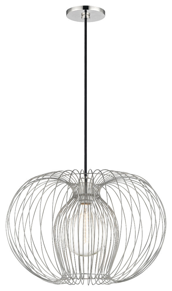 Jasmine Large Pendant - Polished Nickel Finish