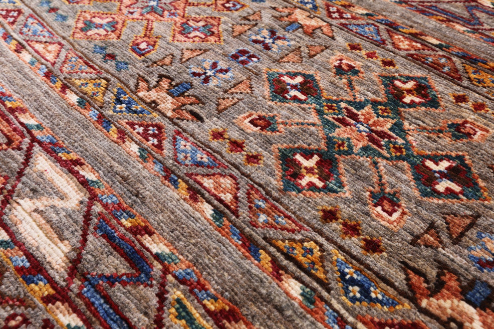 4' 11" X 6' 11" Super Kazak Khorjin Hand-Knotted Rug Q7402
