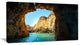 "Sea Through Rocky Cave Portugal" Seashore Wall Art, 60"x28", 1 Panel