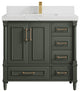 Aberdeen 36 Center Sink Bath Vanity in Pewter Green 2" Empira Quartz