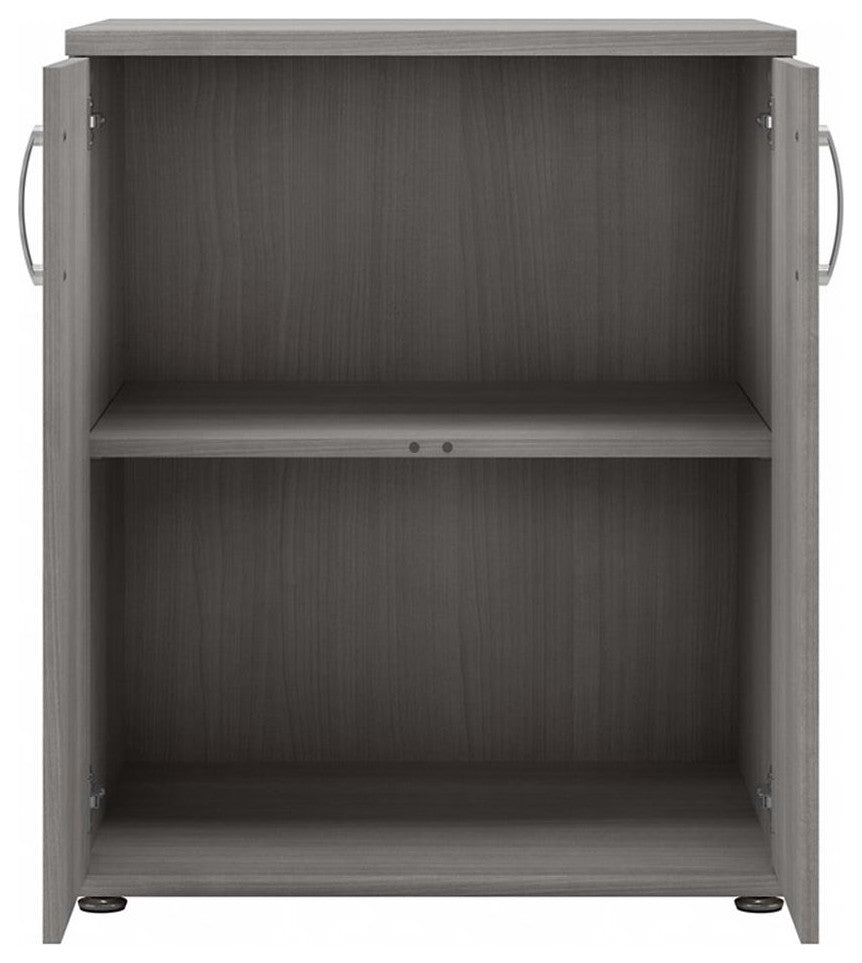 Universal Floor Storage Cabinet with Doors in Platinum Gray - Engineered Wood
