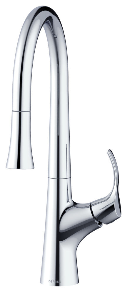 Antioch Single Handle Pull-Down Kitchen Faucet w/ Snapback, Chrome