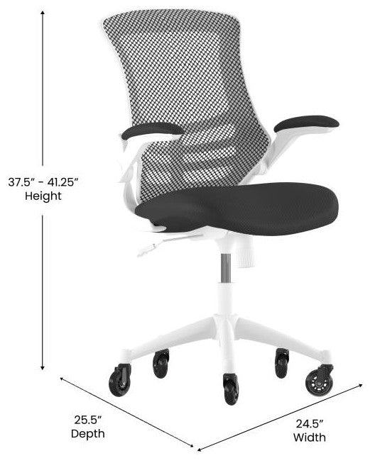 Kelista High-Back  Swivel Ergonomic Executive Office Chair -Black Mesh