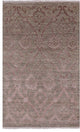 4' 1" X 6' 5" Contemporary Hand Knotted Wool and Silk Rug Q4849