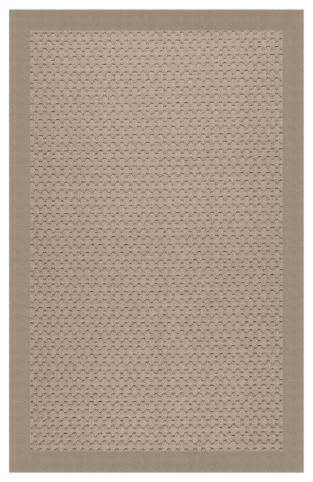 Zoe-Grassy Mountain Machine Tufted Rectangle Rug, Buff, 8''x8''