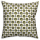 Green Flower Pattern Throw Pillow Cover, 16"x16"