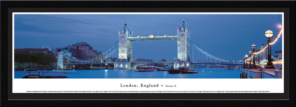 London Skyline Panoramic Poster, England-Series 2 , Select Frame