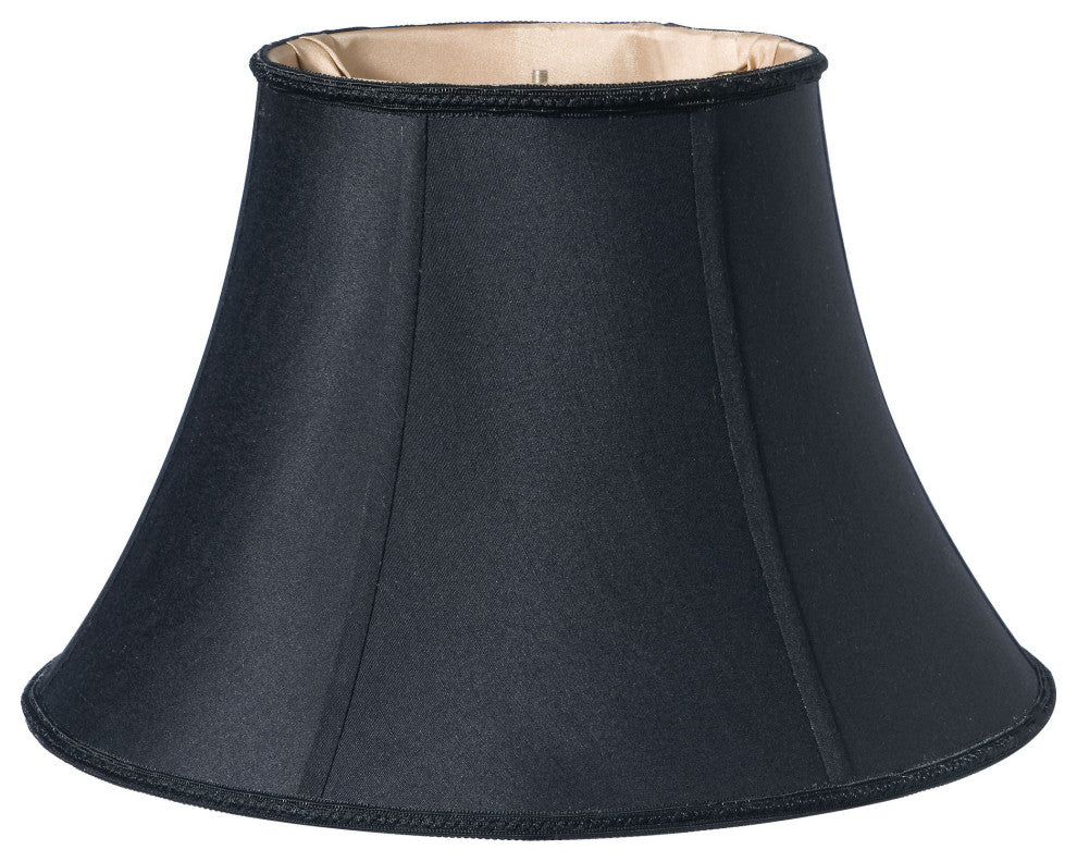 14" Black Slanted Bell Paperback Shantung Lampshade