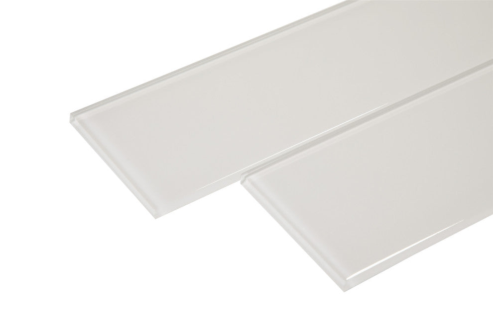 4"x12" Glass Subway Collection, Agreeable Gray