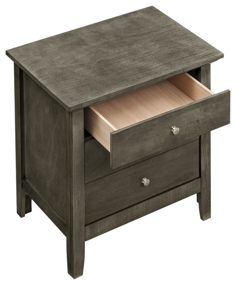 Hammond 3-Drawer Nightstand (26 in. H x 24 in. W x 18 in. D), Gray