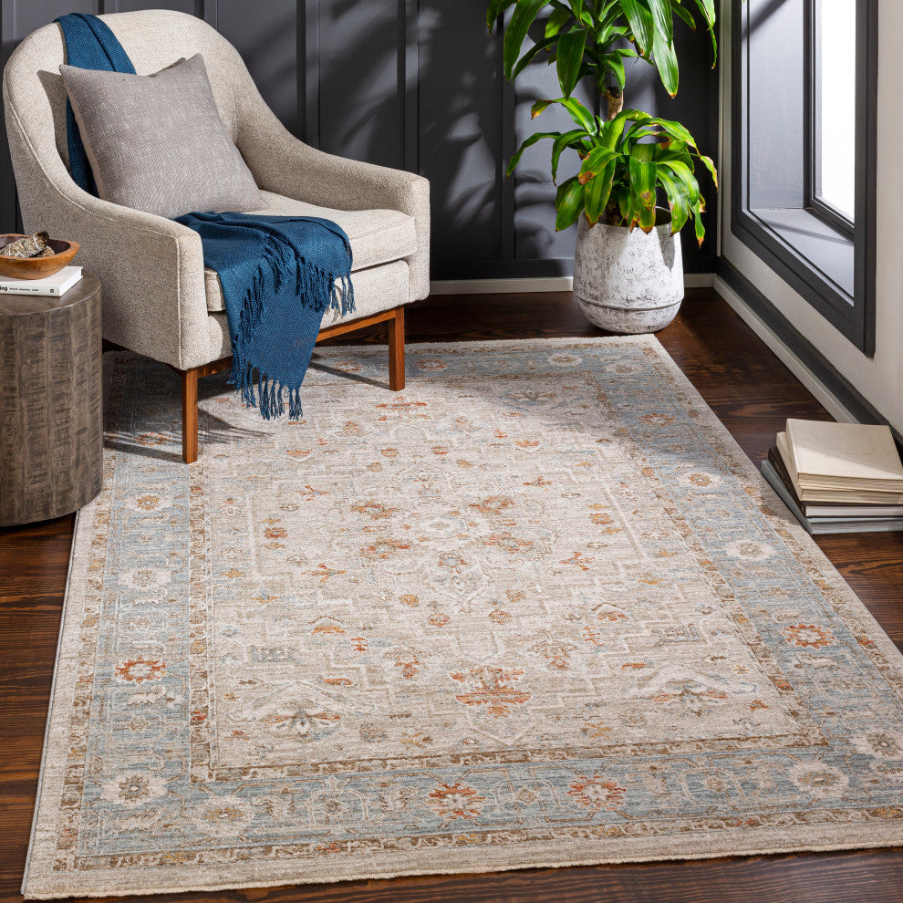 Avant Garde AVT-2316 Traditional Olive/Blue 5'x7'5" Area Rug