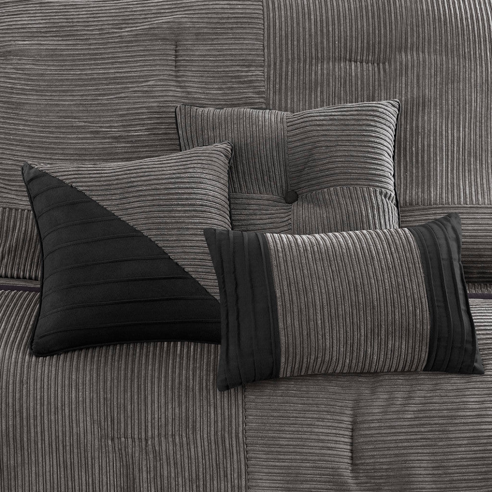 Madison Park Dallas 7 Piece Micro Corduroy Comforter Set