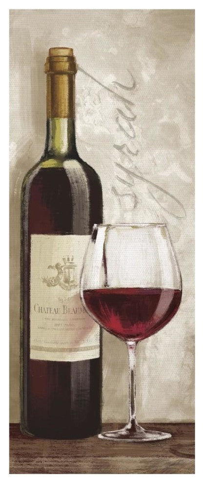 "Wine in Paris VI" Digital Paper Print by Janelle Penner, 18"x42"
