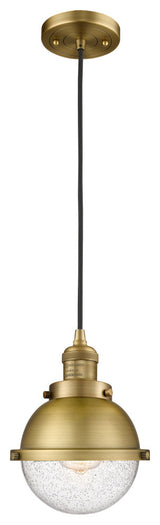 Innovations 201C-BB-HFS-64-BB-LED Hampden 1 Light Mini Pendant, Brushed Brass
