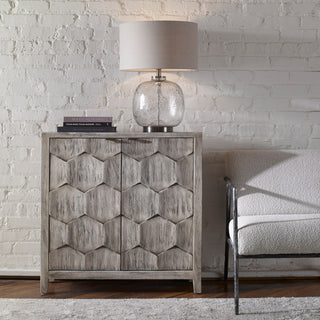 In-scene lifestyle photo showing console in a room; product fully visible