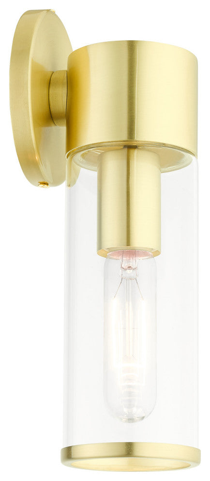 Satin Brass Nautical, Contemporary, Urban, Industrial Single Sconce