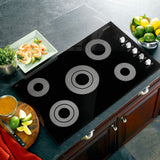 5PC, 36" Cooktop 24" Wine Cooler 30" Wall Oven 24" Microwave & Refrigerator