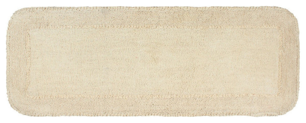 Radiant Collection Bath Rug Set, Machine Wash, 21"x54" Runner, Ivory