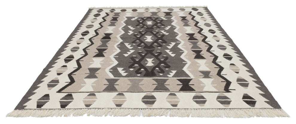 New Handwoven Turkish Kilim Rug 6' x 7' 5", 72 in. x 89 in.