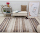 Jade Gazey Brown Stripe Contemporary Brown Recycled Area Rug, 5'3" X 7'0"