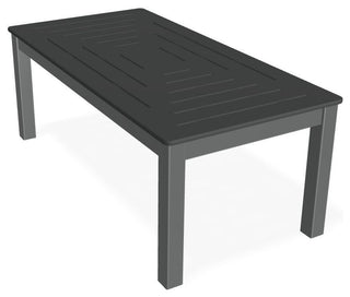 24" x 48" Rectangular Marine Grade Outdoor Coffee Table, Graphite
