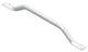 Flat End 18-in Grab Bar, White