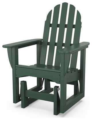 Polywood Classic Adirondack Glider Chair, Green