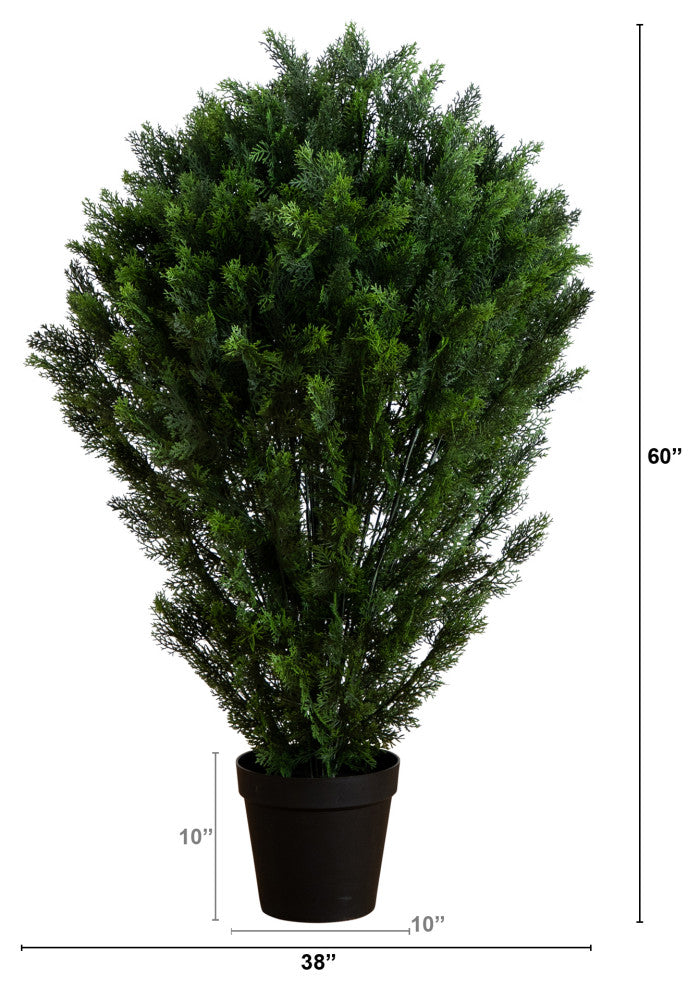 5ft. Artificial Cedar Bush UV Resistant, Indoor/Outdoor