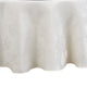 Elegant Woven Leaves Jacquard Damask Tablecloth, Ivory, 90" Round