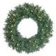 24" Diameter Pre-lit Aspen Spruce Wreath With 50 UL Clear Lights