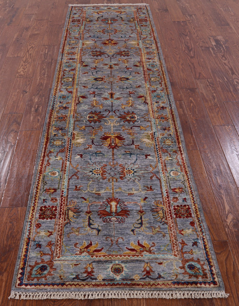 Runner Handmade Persian Tabriz Wool Rug 2' 8" X 9' 8" Q8395