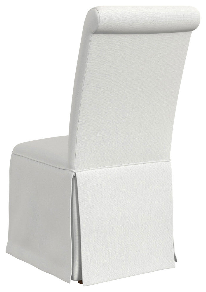 Shawna Upholstered Skirted Side Chair White, Set of 2