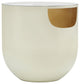 Doma End Table, Cream / Brushed Gold