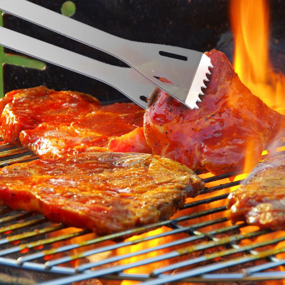 7-Piece BBQ Grill Tool Kit Stainless Steel BBQ Accessories Kitchen Set