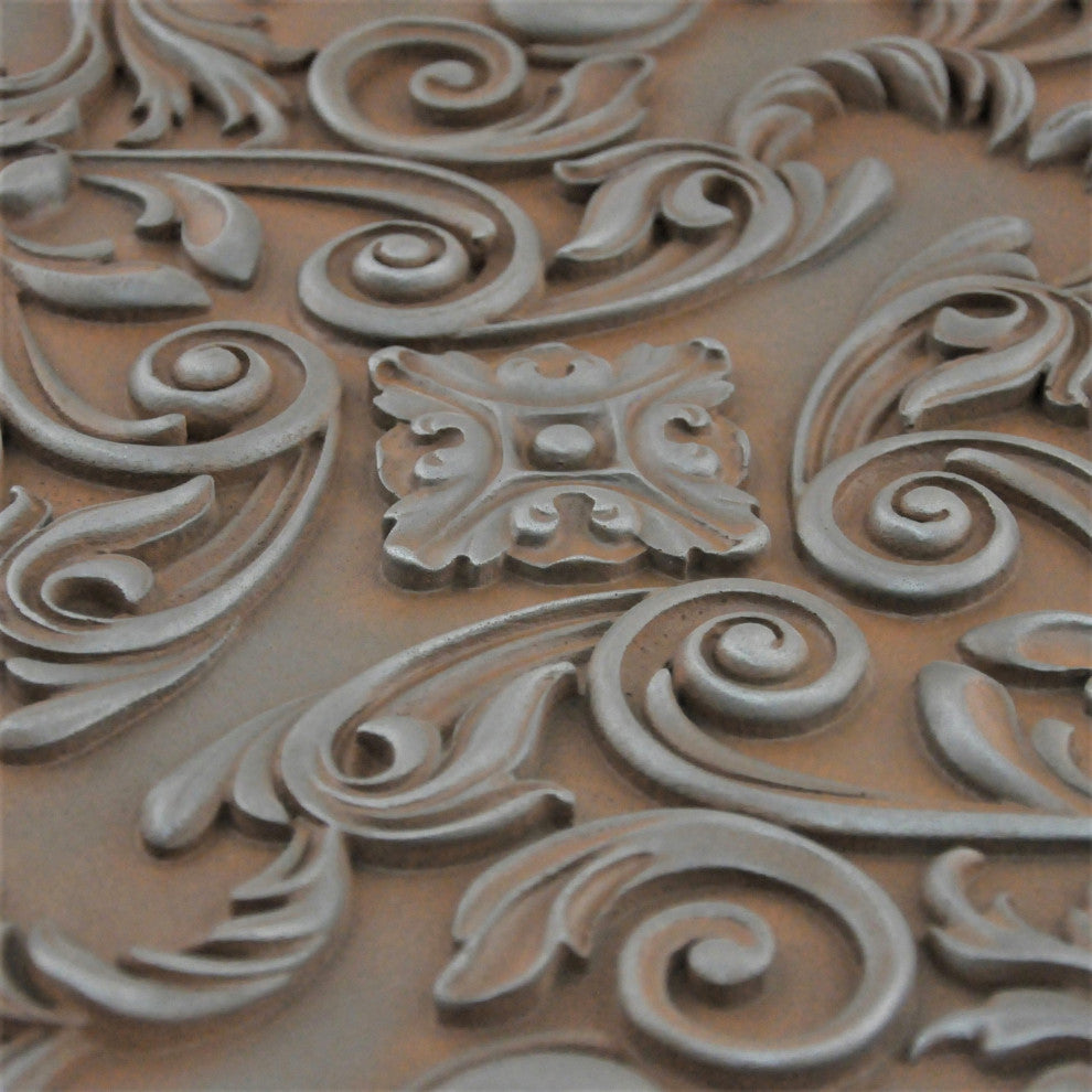 Cypress Iron Rust Matte Finish 16"x 24" Hand Made Metal Mural Tile