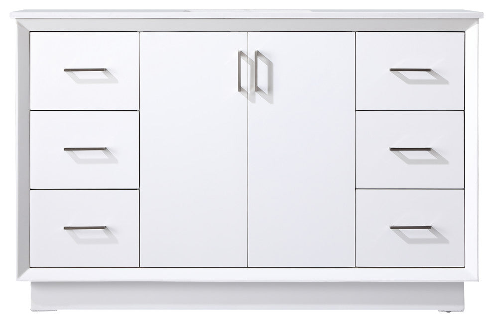 54" SIngle Bathroom Vanity, White